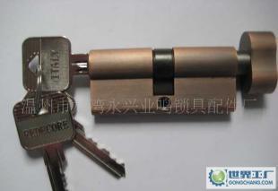 優(yōu)質(zhì)大60MM單開銅鎖芯 亞光紅古銅設(shè)計，耐用與美觀的完美結(jié)合